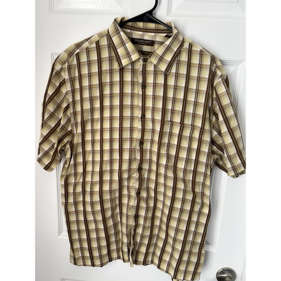 Tommy Bahama Other - Tommy Bahamas Mens XL Island Soft Blend Checkered Brown, Beige Lime.